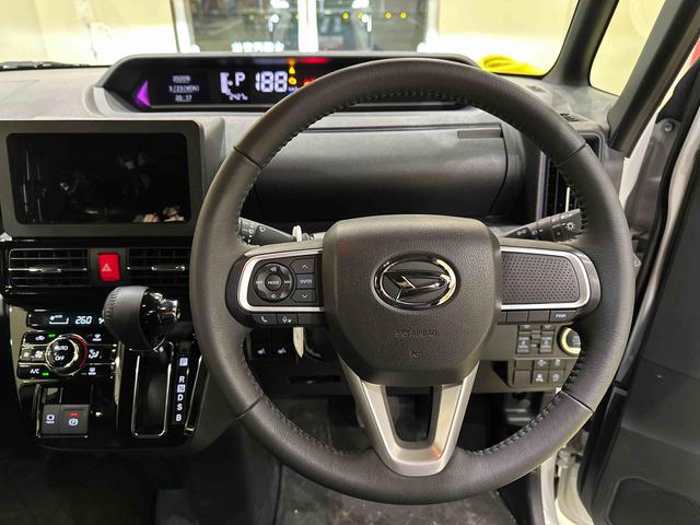 タントカスタムＲＳターボ　バックカメラ　ＬＥＤヘッドライト　オートライト　アダプティブドライビングビーム　衝突被害軽減ブレーキ　コ−ナ−センサー　シートヒーター　両側電動スライドドア　アルミホイール　電動駐車ブレーキ（千葉県）の中古車