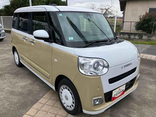 ムーヴキャンバスストライプスＧキーフリーシステム・プッシュボタン・アイドリングストップ・ＬＥＤヘッドライト・オートライト・両側電動スライドドア・セキュリティアラーム・オートエアコン・シートヒーター・電動パーキング・（千葉県）の中古車