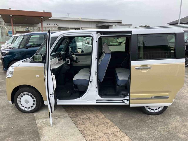 ムーヴキャンバスストライプスＧキーフリーシステム・プッシュボタン・アイドリングストップ・ＬＥＤヘッドライト・オートライト・両側電動スライドドア・セキュリティアラーム・オートエアコン・シートヒーター・電動パーキング・（千葉県）の中古車