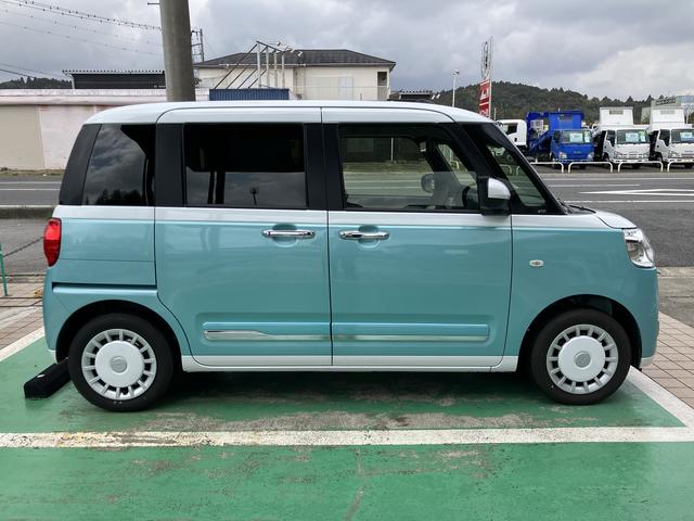 ムーヴキャンバスストライプスGキーフリーシステム・プッシュボタン・アイドリングストップ・LEDヘッドライト・オートライト・オートハイビーム・シートヒーター・コーナーセンサー・セキュリティアラーム・(千葉県)の中古車