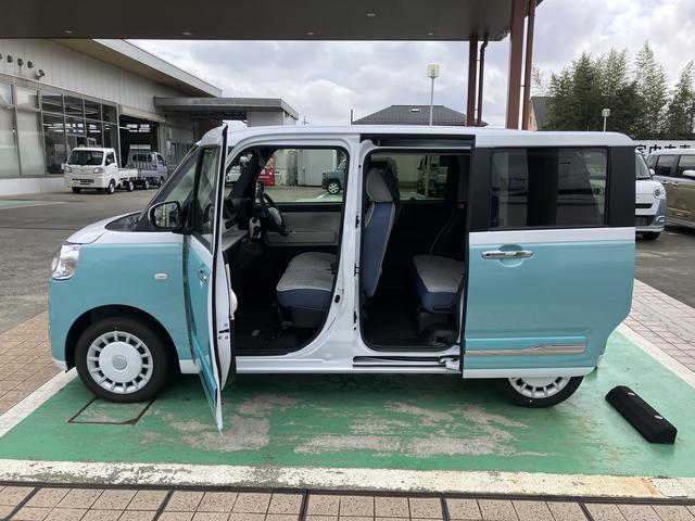 ムーヴキャンバスストライプスGキーフリーシステム・プッシュボタン・アイドリングストップ・LEDヘッドライト・オートライト・オートハイビーム・シートヒーター・コーナーセンサー・セキュリティアラーム・(千葉県)の中古車