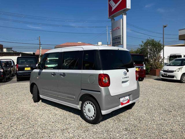 ムーヴキャンバスストライプスGターボツートンカラー/9インチディスプレイオーディオ/バックカメラ/USB・HDMI/衝突回避支援/コーナーセンサー/シートヒーター/ACC/オートライト/オートハイビーム/ホットカップホルダー(千葉県)の中古車