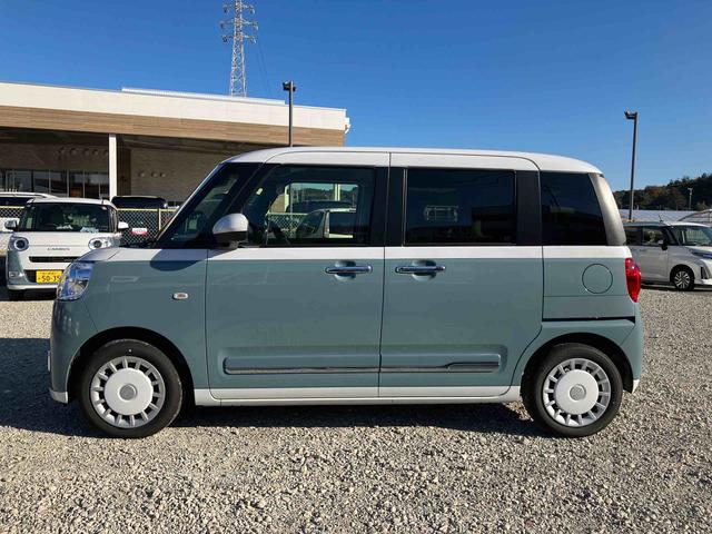 ムーヴキャンバスストライプスGLEDオートライト・フォグランプ 電動パーキングブレーキ プッシュボタンスタート セキュリティアラーム バックカメラ 両側パワースライドドアウエルカムオープン機能 オート電動格納式ドアミラー(千葉県)の中古車