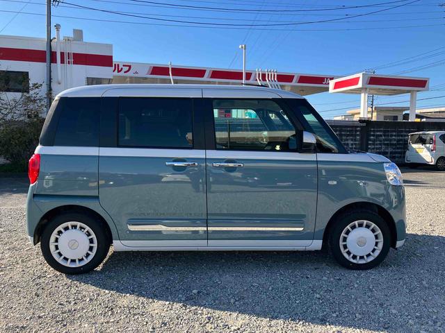 ムーヴキャンバスストライプスGLEDオートライト・フォグランプ 電動パーキングブレーキ プッシュボタンスタート セキュリティアラーム バックカメラ 両側パワースライドドアウエルカムオープン機能 オート電動格納式ドアミラー(千葉県)の中古車