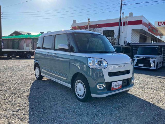 ムーヴキャンバスストライプスGLEDオートライト・フォグランプ 電動パーキングブレーキ プッシュボタンスタート セキュリティアラーム バックカメラ 両側パワースライドドアウエルカムオープン機能 オート電動格納式ドアミラー(千葉県)の中古車