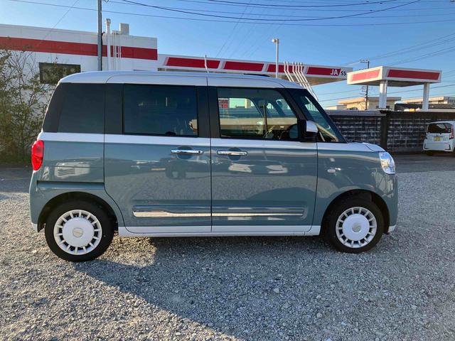 ムーヴキャンバスストライプスGLEDオートライト・フォグランプ 電動パーキングブレーキ プッシュボタンスタート セキュリティアラーム バックカメラ 両側パワースライドドアウエルカムオープン機能 オート電動格納式ドアミラー(千葉県)の中古車