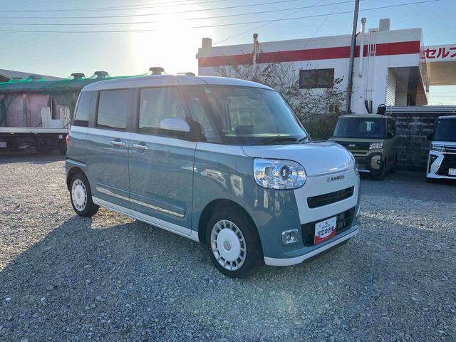 ムーヴキャンバスストライプスGLEDオートライト・フォグランプ 電動パーキングブレーキ プッシュボタンスタート セキュリティアラーム バックカメラ 両側パワースライドドアウエルカムオープン機能 オート電動格納式ドアミラー(千葉県)の中古車