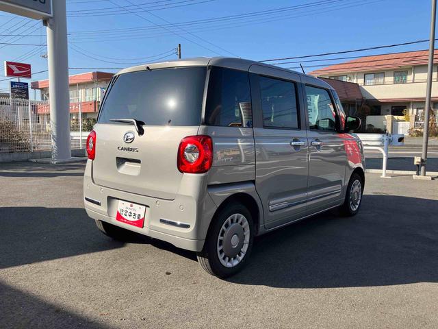 ムーヴキャンバスセオリーＧ両側電動スライドドア　ＬＥＤヘッドライト＆フォグランプ　シートヒーター　保温カップホルダー　電動駐車ブレーキ　バックカメラ　ステアリングスイッチ　置きラクＢＯＸ　コーナーセンサー　衝突被害軽減ブレーキ（千葉県）の中古車