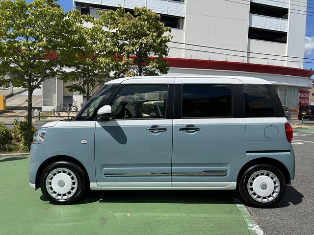 ムーヴキャンバスストライプスＧ　両側電動スライドドア　ＬＥＤヘッドランプ保証　新車保証・まごころ保証　１年間・走行距離無制限付き　ＬＥＤヘッドランプ　ＬＥＤフォグランプ　コーナーセンサー　アイドリングストップ　両側電動スライドドア　電動パーキングブレーキ　シートヒーター（東京都）の中古車