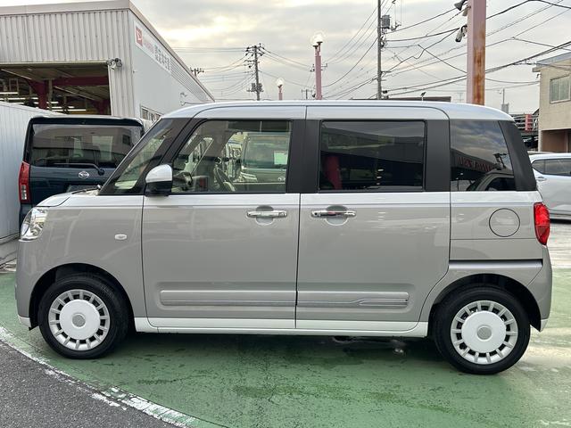 ムーヴキャンバスストライプスＧ・ＣＤオーディオ保証　新車保証・まごころ保証　１年間・走行距離無制限付き・ＣＤオーディオ・ナビ対応パノラマカメラ・両側電動スライドドア・フロアマット・前席左右シートヒーター・運転席シートリフト・サイドエアバッグ（東京都）の中古車