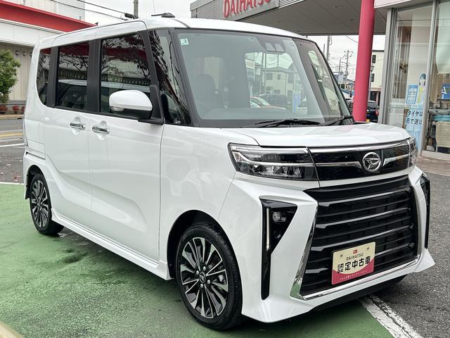 タントカスタムＲＳ　純正ナビ　ＥＴＣ車載器　ドライブレコーダー保証　新車保証・まごころ保証　１年間・走行距離無制限付き　純正７インチナビ　ＥＴＣ車載器　ドライブレコーダー　コーナーセンサー　キーフリーシステム　前席シートヒーター　電動パーキングブレーキ（東京都）の中古車