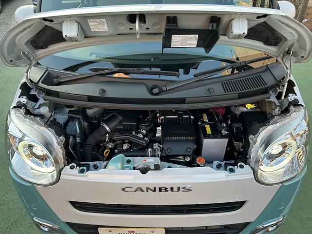 ムーヴキャンバスストライプスＧターボ　ＬＥＤヘッドランプ　キーフリー保証　新車保証・まごころ保証　１年間・走行距離無制限付き　ＬＥＤヘッドランプ　キーフリーシステム　前席シートヒーター　両側電動スライドドア　アイドリングストップ　アダプティブクルーズコントロール（東京都）の中古車