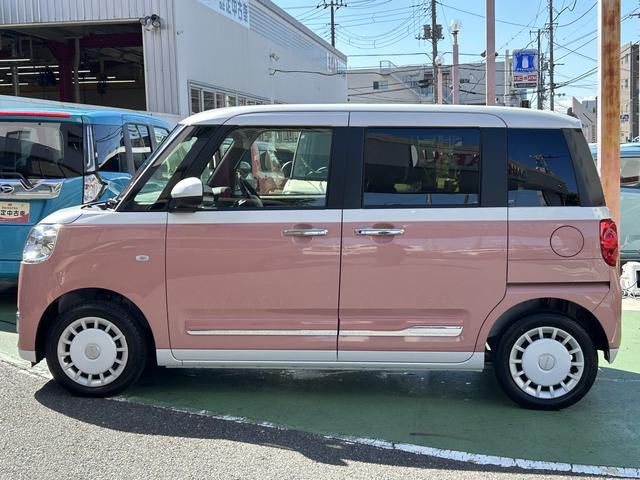 ムーヴキャンバスストライプスＧ保証　新車保証・まごころ保証　１年間・走行距離無制限付き・オーディオレス車・ＬＥＤヘッドライト装備・ＬＥＤフォグ装備・シートヒーター装備（東京都）の中古車