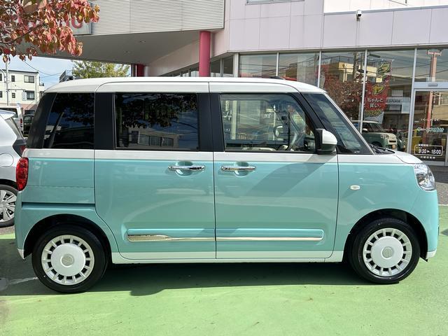 ムーヴキャンバスストライプスＧ　９インチディスプレイオーディオ装備保証　新車保証・まごころ保証　１年間・走行距離無制限付き・９インチディスプレイオーディオ装備・ＬＥＤヘッドライト装備・シートヒーター装備（東京都）の中古車