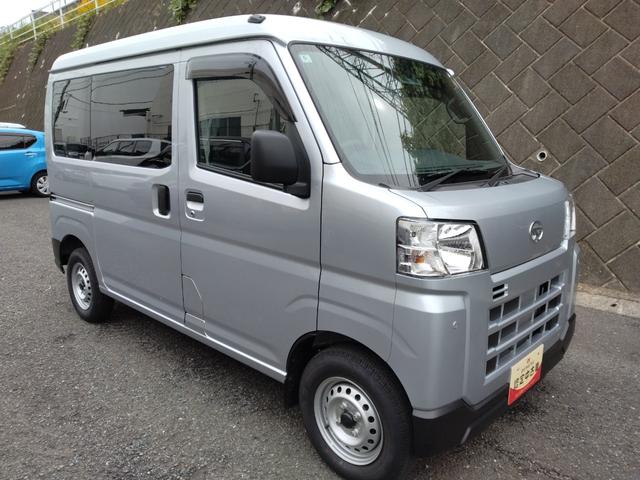 ハイゼットカーゴDXサポカーSワイド適合 ラジオ エアコン アクセサリーソケット コーナーセンサー アイドリングストップ 光軸調整ダイヤル 横滑り防止機能 誤発進抑制機能 パワーウインドウ キーレス(神奈川県)の中古車