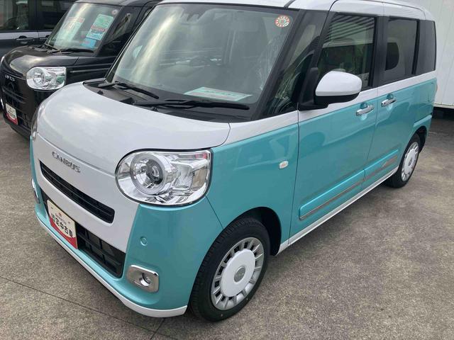 ムーヴキャンバスストライプスG両側電動スライドドア LEDヘッドライト&フォグランプ シートヒーター 保温カップホルダー 電動駐車ブレーキ バックカメラ ステアリングスイッチ 置きラクBOX コーナーセンサー 衝突被害軽減ブレーキ(千葉県)の中古車