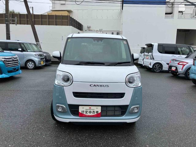 ムーヴキャンバスストライプスＧ９型ＤＰオーディオ／ＢＴ／ＴＶ／バックカメラ／ステアリングスイッチ　ワイヤレス充電　両側パワスラ　ＬＥＤヘッド＆フォグライト　シートヒーター　保温カップホルダー　電動駐車ブレーキ　衝突被害軽減ブレーキ（千葉県）の中古車