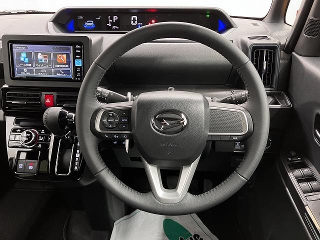 タントカスタムRSサポカーSワイド適合 ミラクルオープンドア 両側オートスライドドア パノラマモニター対応 電動パーキングブレーキ ステアリングスイッチ シートヒーター オートエアコン コーナーセンサー キーフリー(神奈川県)の中古車