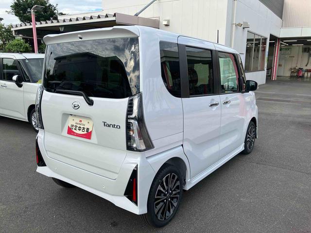 タントカスタムＲＳ　パノラマモニター標準装備！保証　１年間・距離無制限付き・　走行距離１５ｋｍ・　ＣＤチューナー　パノラマモニター　両側電動スライドドア　電動パーキング　シートヒーター　、ＬＥＤヘッドライト　１５インチアルミホイール　スマートキー（東京都）の中古車