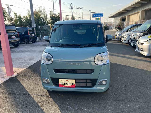 ムーヴキャンバスセオリーＧ　パノラマモニター標準装備！！保証　新車保証・まごころ保証　１年間・走行距離無制限付き　走行距離８５３ｋｍ　ＣＤチューナー　パノラマモニター　ＬＥＤヘッドライト　電動パーキング　両側電動スライドドア　シートヒーター　オートライト（東京都）の中古車