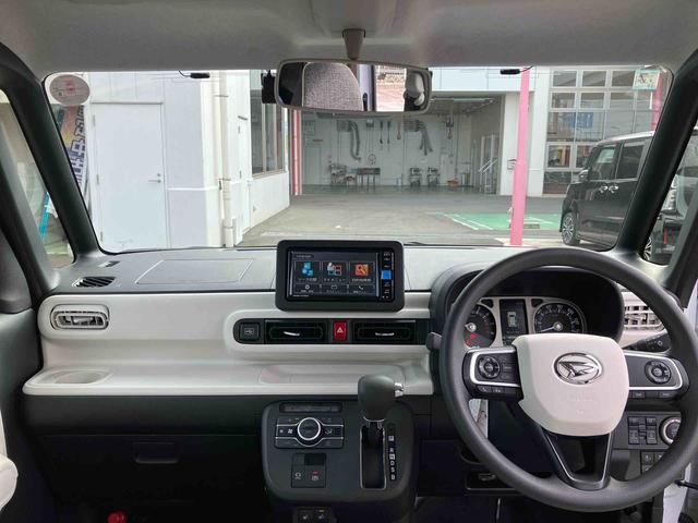 ムーヴキャンバスストライプスＧターボ　７インチ純正ナビゲーション搭載！！保証　新車保証・まごころ保証　１年間・走行距離無制限付き　走行距離４，８６９ｋｍ　・７インチ純正ナビゲーション　バックモニター　前後ドライブレコーダー　ＥＴＣ　両側電動スライドドア　ＬＥＤヘッドライト（東京都）の中古車