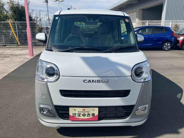 ムーヴキャンバスストライプスＧ　ナビ、ＥＴＣ装備車！保証　新車保証・まごころ保証　１年間・走行距離無制限付き　走行距離４２１１ｋｍ　７インチ純正ナビ、バックカメラ、ＥＴＣ、両側電動スライドドア　シートヒーター　ＬＥＤヘッドライト　ドライブレコーダー（東京都）の中古車