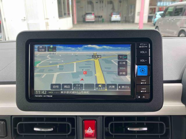 ムーヴキャンバスストライプスGターボ 7インチナビ ドラレコ ETC搭載!保証 新車保証・まごころ保証 1年間・走行距離無制限付き 走行距離6,099km・7インチ純正ナビゲーション・バックカメラ・前後ドライブレコーダー・ETC・LEDヘッドライト 両側電動スライドドア(東京都)の中古車