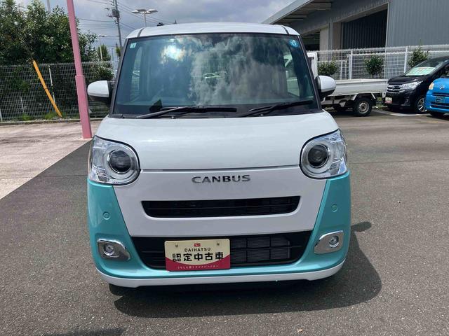 ムーヴキャンバスストライプスGターボ 7インチナビ ドラレコ ETC搭載!保証 新車保証・まごころ保証 1年間・走行距離無制限付き 走行距離6,099km・7インチ純正ナビゲーション・バックカメラ・前後ドライブレコーダー・ETC・LEDヘッドライト 両側電動スライドドア(東京都)の中古車