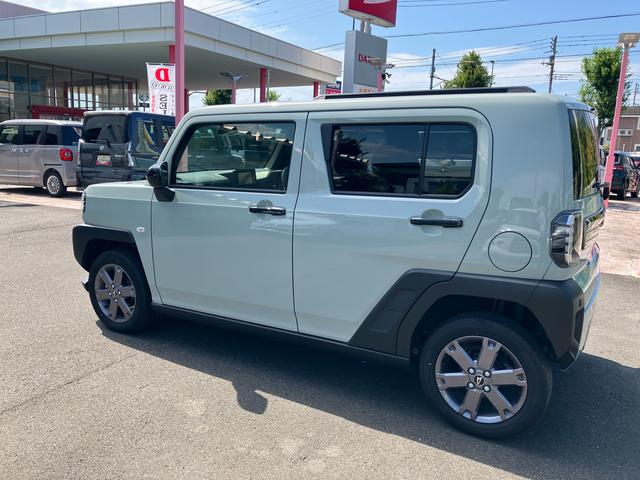 タフトGターボ ダーククロムベンチャー保証 新車保証・まごころ保証 1年間・走行距離無制限付き・走行距離4425km 7インチ純正ナビゲーション・パノラマカメラ・アダプティブクルーズコントロール LEDヘッドライト 15インチアルミホイル(東京都)の中古車