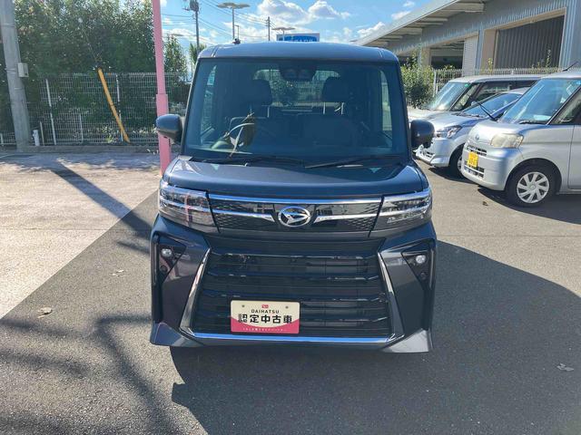 タントカスタムRSリミテッド 届け出済み未使用車!保証 新車保証・まごころ保証 1年間・走行距離無制限付き・届け出済み未使用車・走行距離6km オーディオレス パノラマカメラ装備・アダプティブクルーズコントロール付き 15インチアルミホイール(東京都)の中古車