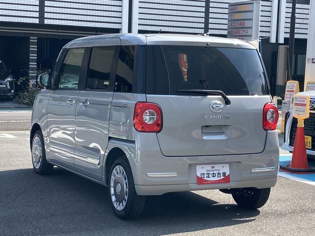 ムーヴキャンバスセオリーＧ　電動パーキングブレーキ　シートヒーター保証　新車保証・まごころ保証　１年間・走行距離無制限付き　電動パーキングブレーキ　キーフリーシステム　前席シートヒーター　コーナーセンサー　ＬＥＤヘッドランプ　ＬＥＤフォグランプ（東京都）の中古車