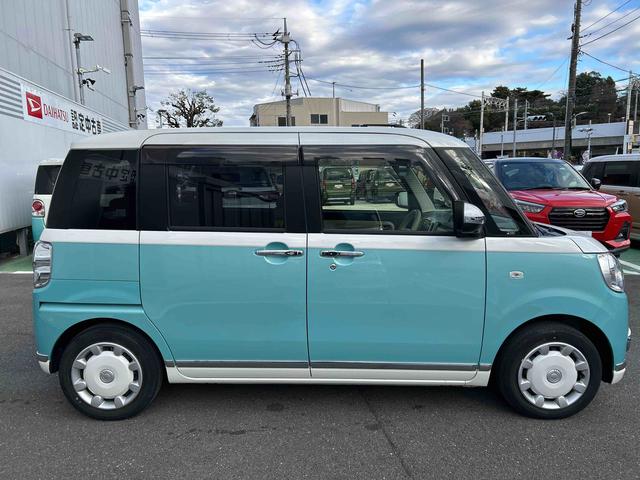 ムーヴキャンバスＧメイクアップＶＳ　ＳＡIII　ナビ　ＥＴＣ　ドラレコ保証　新車保証・まごころ保証　１年間・走行距離無制限付き　純正８インチナビ　ＥＴＣ車載器　ドライブレコーダー　両側電動スライドドア　運転席シートヒーター　キーフリーシステム　パノラマモニター（東京都）の中古車