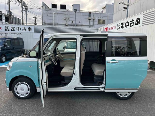 ムーヴキャンバスＧメイクアップＶＳ　ＳＡIII　ナビ　ＥＴＣ　ドラレコ保証　新車保証・まごころ保証　１年間・走行距離無制限付き　純正８インチナビ　ＥＴＣ車載器　ドライブレコーダー　両側電動スライドドア　運転席シートヒーター　キーフリーシステム　パノラマモニター（東京都）の中古車