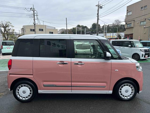 ムーヴキャンバスストライプスＧターボ　キーフリーシステム　電動スライドドア保証　新車保証・まごころ保証　１年間・走行距離無制限付き　キーフリーシステム　両側電動スライドドア　前席シートヒーター　ＬＥＤヘッドランプ　クルーズコントロール　アイドリングストップ（東京都）の中古車