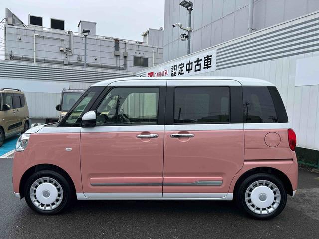 ムーヴキャンバスストライプスＧターボ　キーフリーシステム　電動スライドドア保証　新車保証・まごころ保証　１年間・走行距離無制限付き　キーフリーシステム　両側電動スライドドア　前席シートヒーター　ＬＥＤヘッドランプ　クルーズコントロール　アイドリングストップ（東京都）の中古車