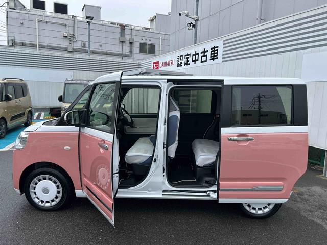 ムーヴキャンバスストライプスＧターボ　キーフリーシステム　電動スライドドア保証　新車保証・まごころ保証　１年間・走行距離無制限付き　キーフリーシステム　両側電動スライドドア　前席シートヒーター　ＬＥＤヘッドランプ　クルーズコントロール　アイドリングストップ（東京都）の中古車