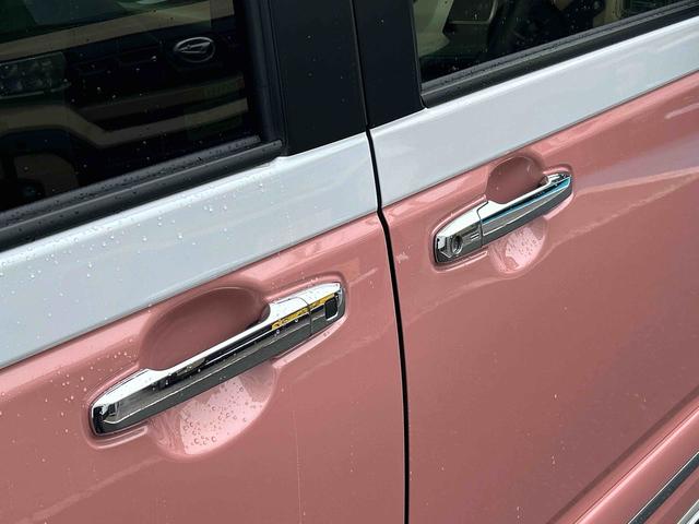 ムーヴキャンバスストライプスＧターボ　キーフリーシステム　電動スライドドア保証　新車保証・まごころ保証　１年間・走行距離無制限付き　キーフリーシステム　両側電動スライドドア　前席シートヒーター　ＬＥＤヘッドランプ　クルーズコントロール　アイドリングストップ（東京都）の中古車