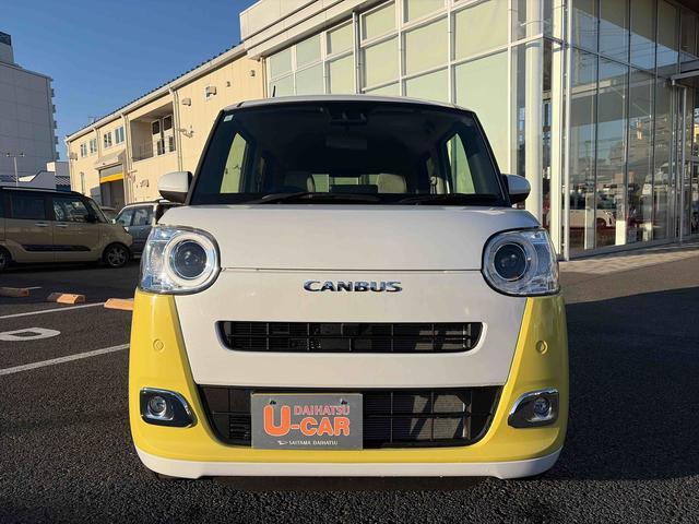 ムーヴキャンバスストライプスG 車検R9.6 LED 両側パワスラドア当社社用車UP 1年保証走行距離無制限 新車保証継承 車検R9.6 LEDヘッドライト 前後コーナーセンサー スマアシ 電動パーキングブレーキ 禁煙車 運転席助手席シートヒーター(埼玉県)の中古車