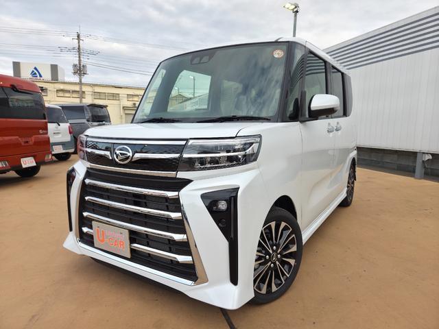 タントカスタムＲＳリミテッド　元試乗車　ターボ　純正ナビ　Ｂカメラ新車保障継承　１年保障継承走行距離無制限　純正ナビ　ＴＶ　ＤＶＤ　ＣＤ　ＢＴオーディオ　バックカメラ　ＬＥＤヘッドライト　両側パワスラドア　車検Ｒ１０．７　運転席助手席シートヒーター（埼玉県）の中古車