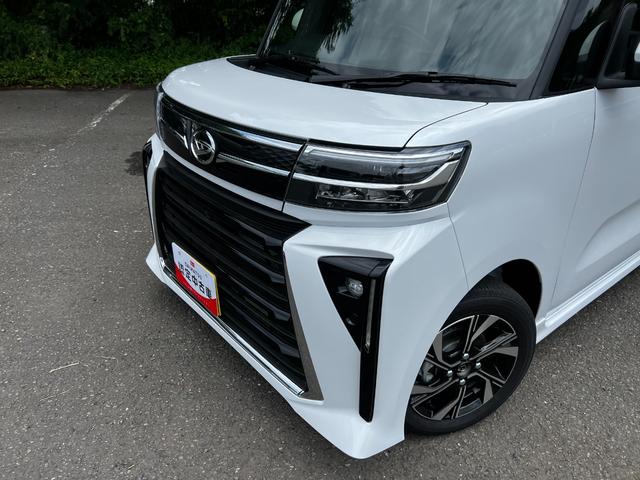 タントカスタムＸリミテッド　走行１３キロ／パールホワイト保証１年間・距離無制限付き　キーフリー　シートヒーター　クリアランスソナー　両側電動スライドドア　ＬＥＤヘッドライト　オートライト　パールホワイト（埼玉県）の中古車