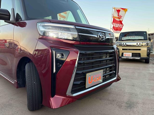 タントカスタムX 9インチディスプレイオーディオ付走行距離 4955キロ 9インチディスプレイオーディオ付 バックカメラ 両側電動スライドドア デモカーアップ 一年保証・走行距離無制限(東京都)の中古車