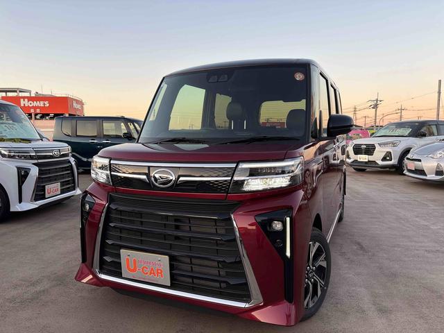 タントカスタムX 9インチディスプレイオーディオ付走行距離 4955キロ 9インチディスプレイオーディオ付 バックカメラ 両側電動スライドドア デモカーアップ 一年保証・走行距離無制限(東京都)の中古車