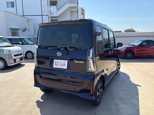 タントカスタムＸ　両側電動スライドドアデモカーＵＰ　両側電動スライドドア　ＬＥＤヘッドランプ　ヒートシーター　走行距離７３０キロ　１年距離無制限まごころ保証　両側電動スライドドア（東京都）の中古車