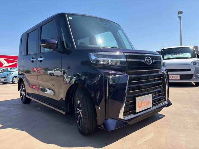 タントカスタムＸ　両側電動スライドドアデモカーＵＰ　両側電動スライドドア　ＬＥＤヘッドランプ　ヒートシーター　走行距離７３０キロ　１年距離無制限まごころ保証　両側電動スライドドア（東京都）の中古車
