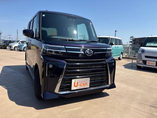 タントカスタムＸ　両側電動スライドドアデモカーＵＰ　両側電動スライドドア　ＬＥＤヘッドランプ　ヒートシーター　走行距離７３０キロ　１年距離無制限まごころ保証　両側電動スライドドア（東京都）の中古車