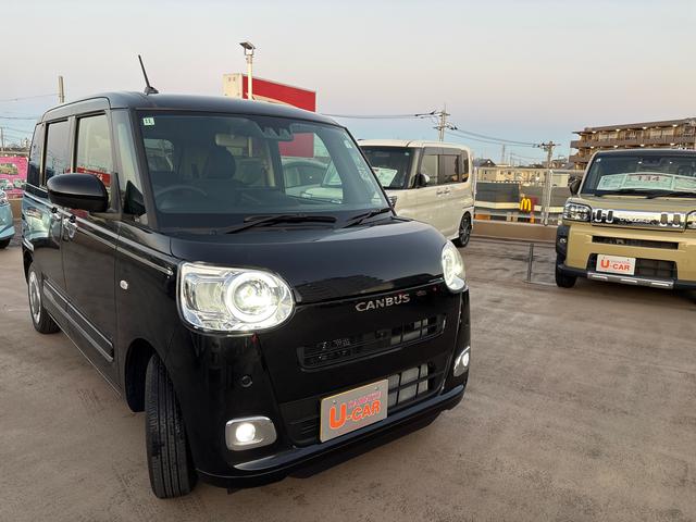 ムーヴキャンバスセオリーＧターボ　９インチディスプレイオーディオ付両側電動スライドドア　９インチディスプレイオーディオパノラマモニター付き　ＬＥＤヘッドランプ　デモカーＵＰ　走行距離７９０キロ　１年保証・距離無制限（東京都）の中古車