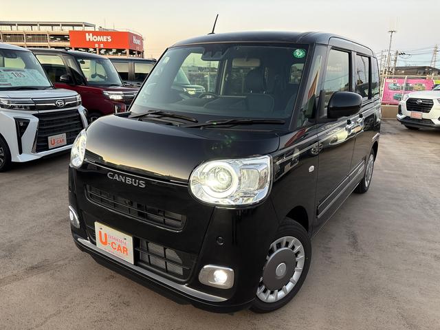 ムーヴキャンバスセオリーＧターボ　９インチディスプレイオーディオ付両側電動スライドドア　９インチディスプレイオーディオパノラマモニター付き　ＬＥＤヘッドランプ　デモカーＵＰ　走行距離７９０キロ　１年保証・距離無制限（東京都）の中古車