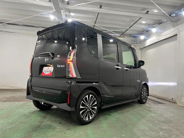 タントカスタムＲＳ　走行１２２０キロ／ディスプレイオーディオ一年保証・走行距離無制限　走行１２２０キロ　サイドエアバック　クリアランスソナー　オートマチックハイビーム　オートライト　ＬＥＤヘッドライト　ベンチシート　シートヒーター　両側電動スライドドア（東京都）の中古車