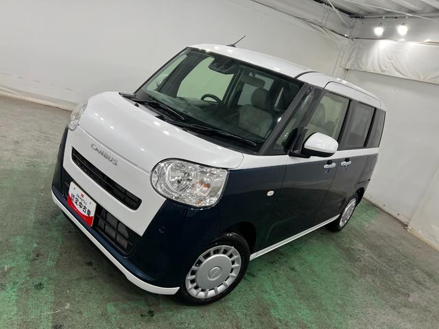 ムーヴキャンバスストライプスＸ　走行６キロ／登録済未使用車１年保証距離無制限　走行距離６キロ　サイドエアバッグ　ＬＥＤヘッドランプ　アイドリングストップ　両側電動スライドドア　オート格納式ドアミラー　電動パーキングブレーキ（東京都）の中古車