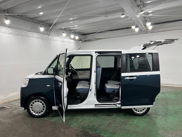 ムーヴキャンバスストライプスＸ　走行６キロ／登録済未使用車１年保証距離無制限　走行距離６キロ　サイドエアバッグ　ＬＥＤヘッドランプ　アイドリングストップ　両側電動スライドドア　オート格納式ドアミラー　電動パーキングブレーキ（東京都）の中古車